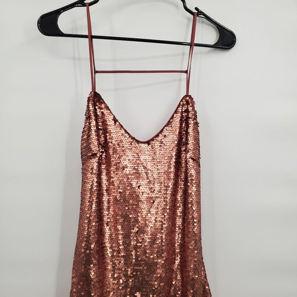 Spring + Mercer Mid Length Tank Sequin Dress Women Size Large NWT - Picture 2 of 13